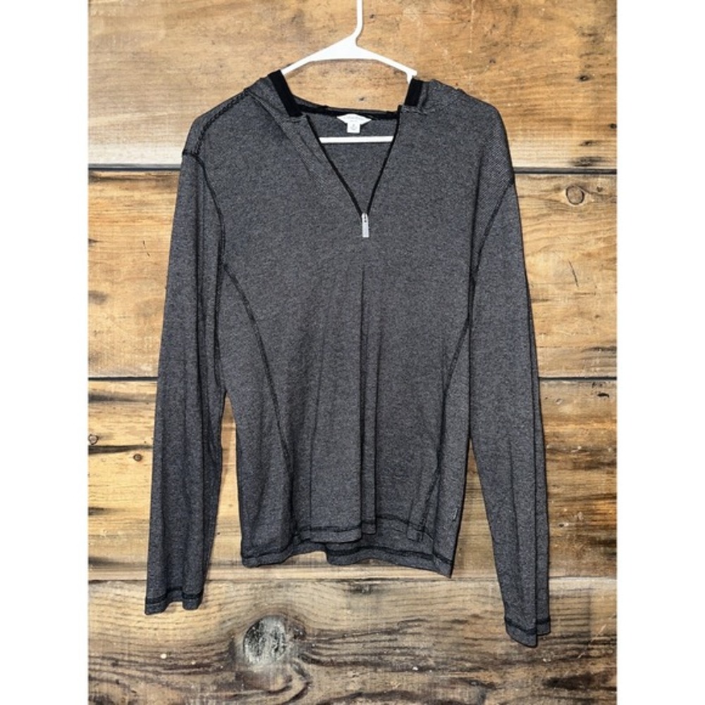 Calvin Klein Slim fit Grey and Black Striped size small Shirt Long‎ Sleeve (H10)